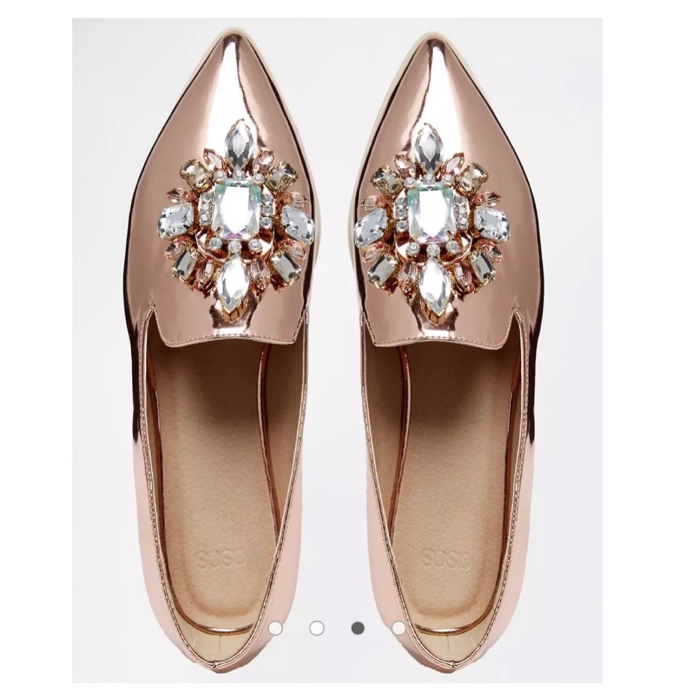ASOS METAPHOR Embellished Flat Shoes